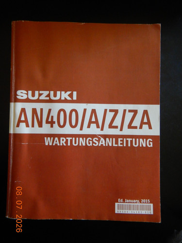 Wartungsanleitung suzuki an400 - wartungsanleitung,
